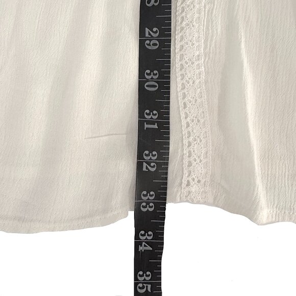 NWT Maurices 3 Plus IVORY Crochet Eyelet Trim Sleeveless Top Cami Tank - Picture 6 of 9